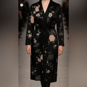 Dynamite - Long Floral Jacket Belt Can Be Worn In Back Or Front